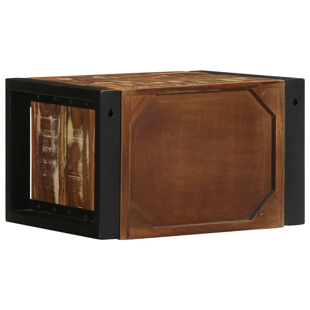 Table de chevet multicolore 40x35x25 cm bois de récupération - XIOS