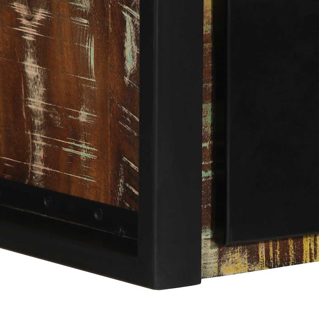 Table de chevet multicolore 40x35x25 cm bois de récupération - XIOS