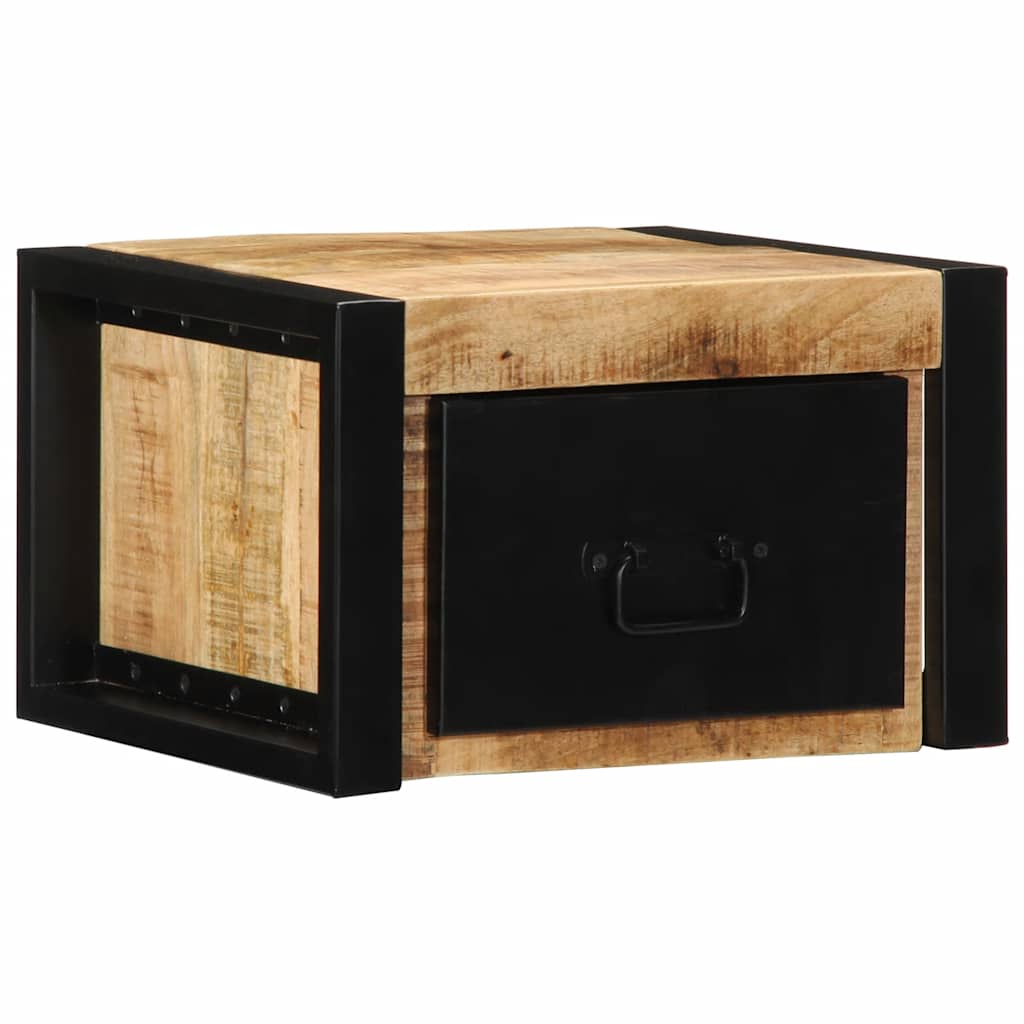 Tables de chevet 2 pcs 40x35x25 cm bois de manguier massif brut - XIOS
