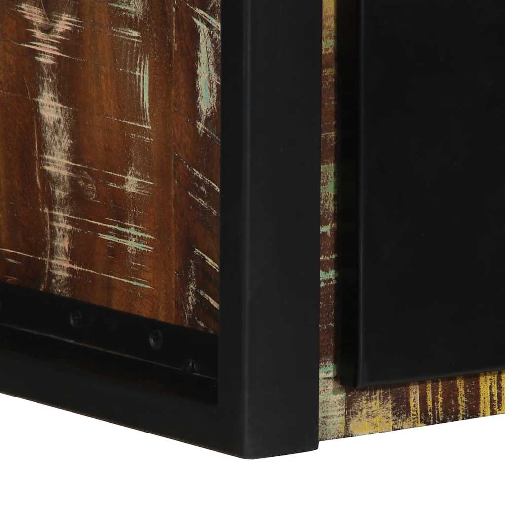 Tables de chevet 2 pcs multicolore 40x35x25cm bois récupération - XIOS