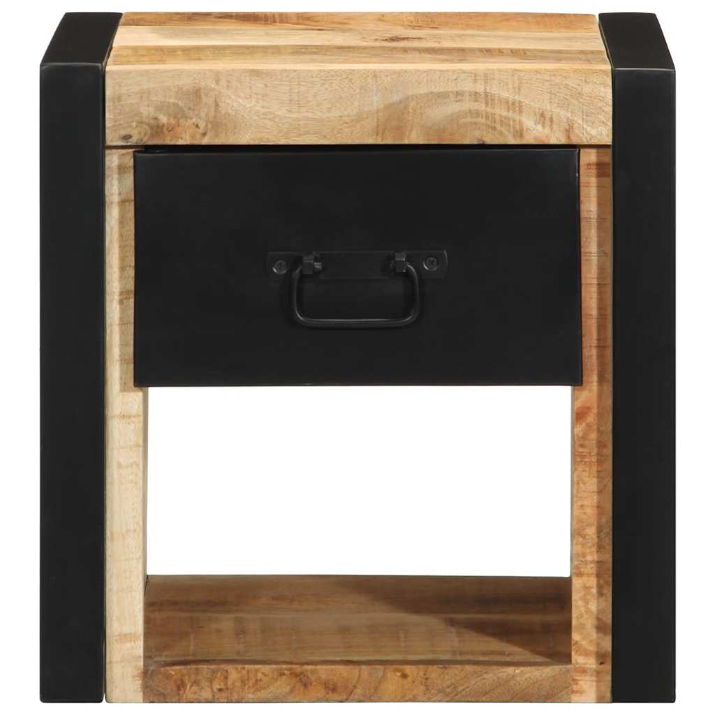 Table de chevet 40x35x40 cm bois brut massif de manguier - XIOS