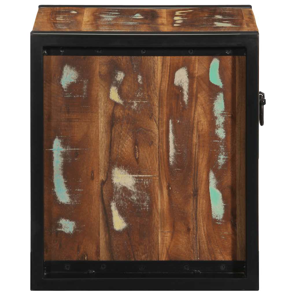 Table de chevet multicolore 40x35x40 cm bois de récupération - XIOS