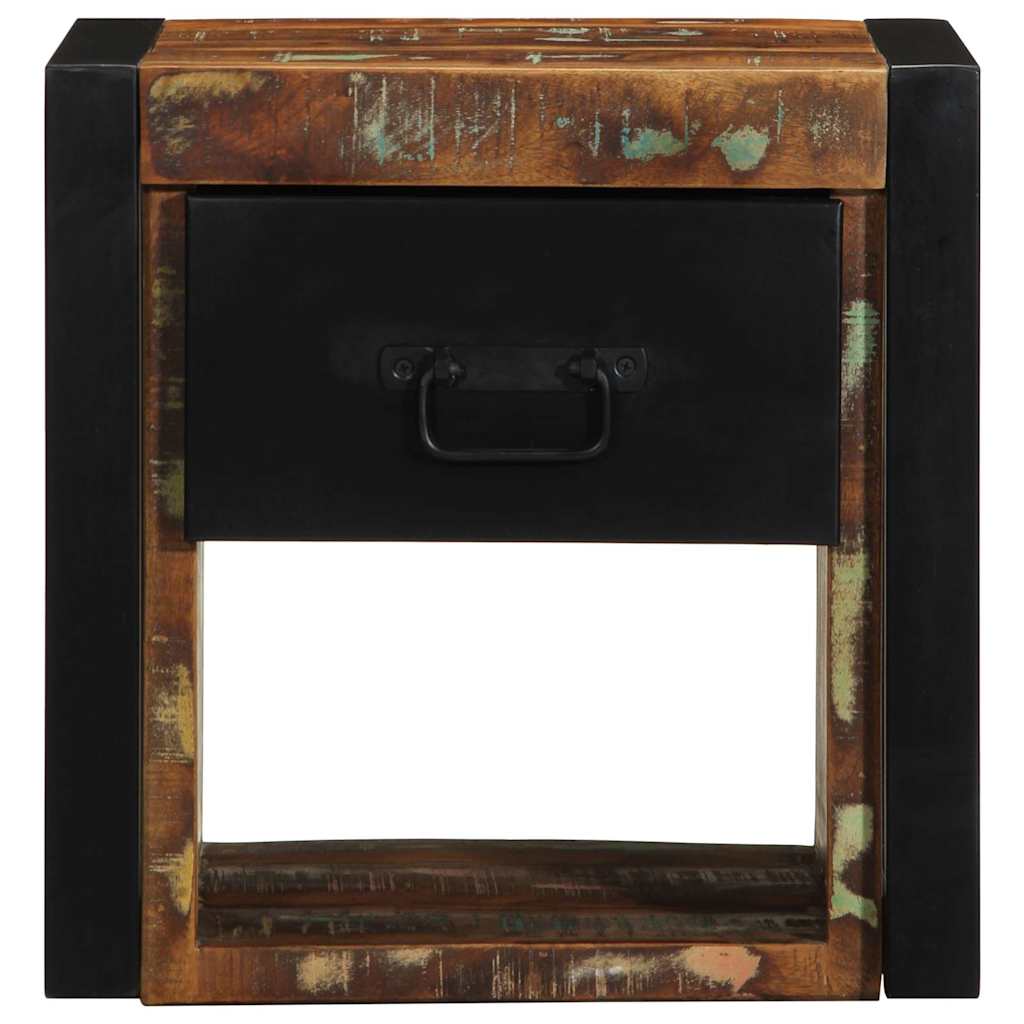 Tables de chevet 2 pcs multicolore 40x35x40cm bois récupération - XIOS