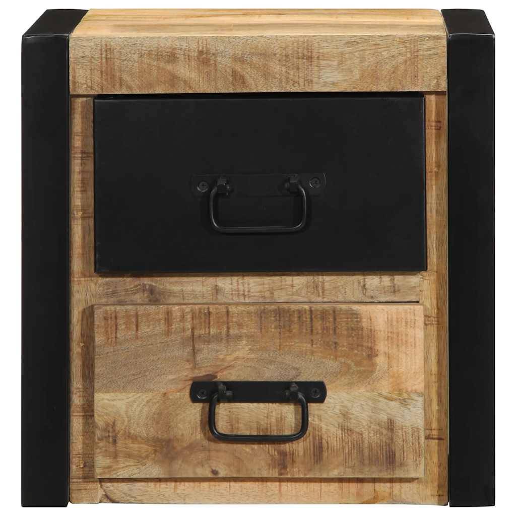 Tables de chevet 2 pcs 40x35x40 cm bois de manguier massif brut - XIOS