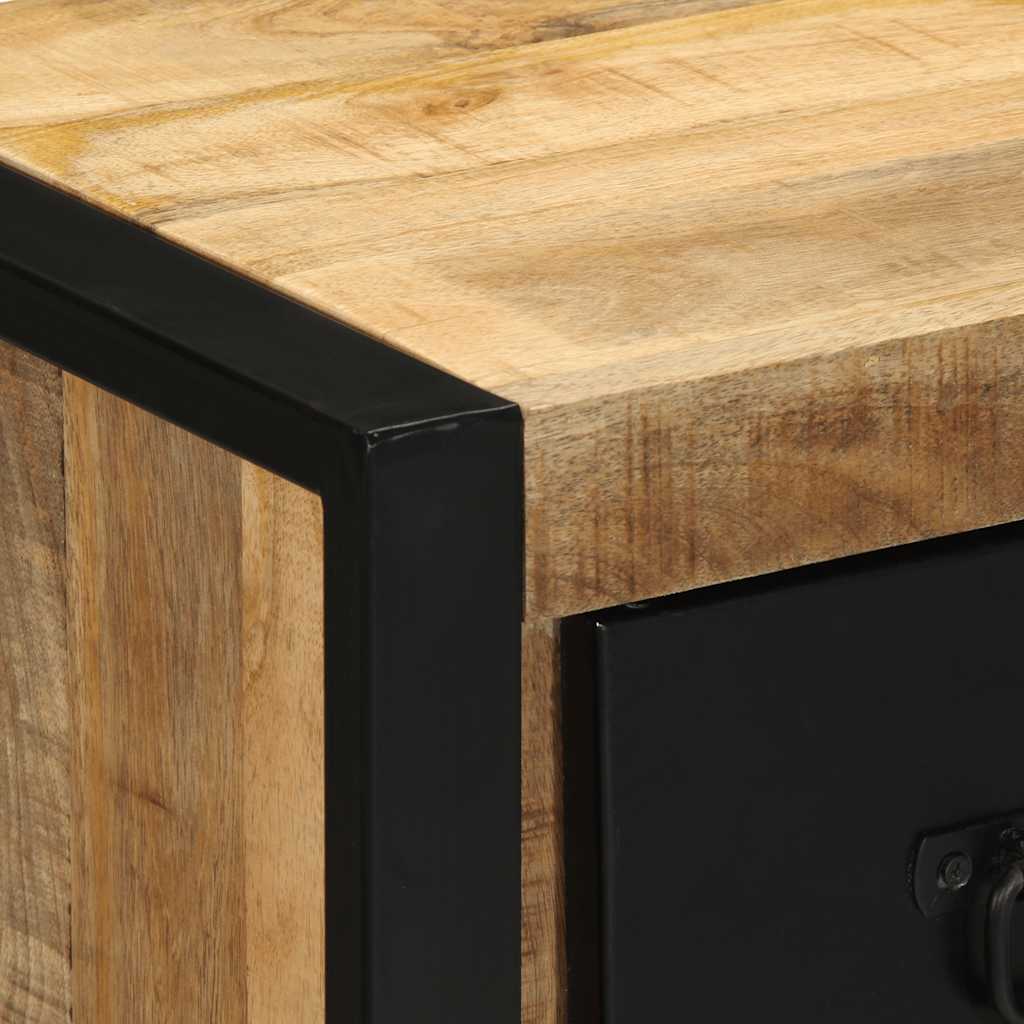 Tables de chevet 2 pcs 40x35x40 cm bois de manguier massif brut - XIOS