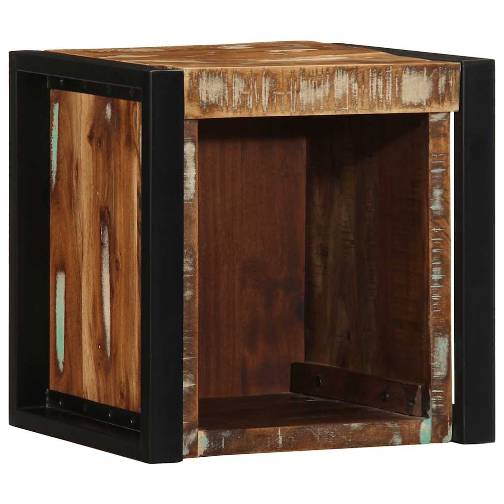 Table de chevet multicolore 40x35x40 cm bois de récupération - XIOS
