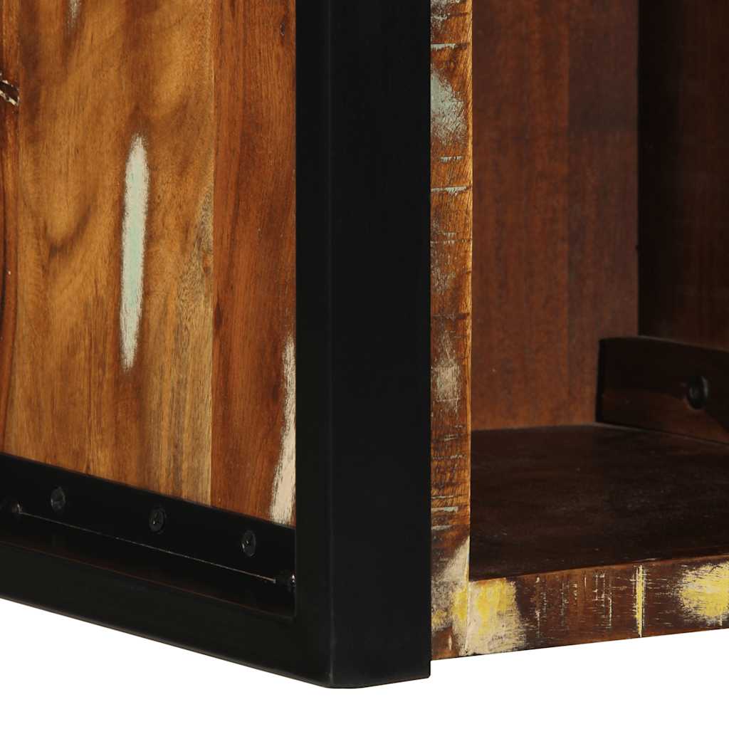 Table de chevet multicolore 40x35x40 cm bois de récupération - XIOS