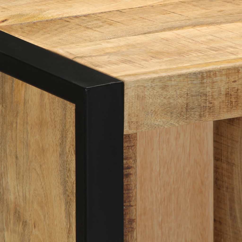 Tables de chevet 2 pcs 40x35x40 cm bois de manguier massif brut - XIOS