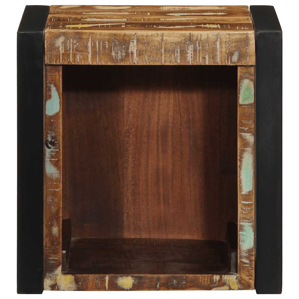 Tables de chevet 2 pcs multicolore 40x35x40cm bois récupération - XIOS