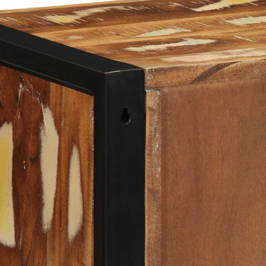 Tables de chevet 2 pcs multicolore 40x35x40cm bois récupération - XIOS