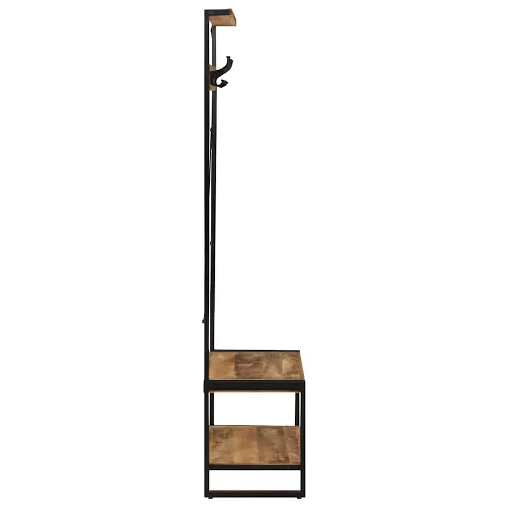 Porte-vêtements 80x40x190 cm bois de manguier massif brut - XIOS