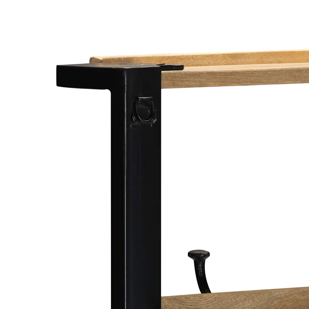 Porte-vêtements 80x40x190 cm bois de manguier massif brut - XIOS