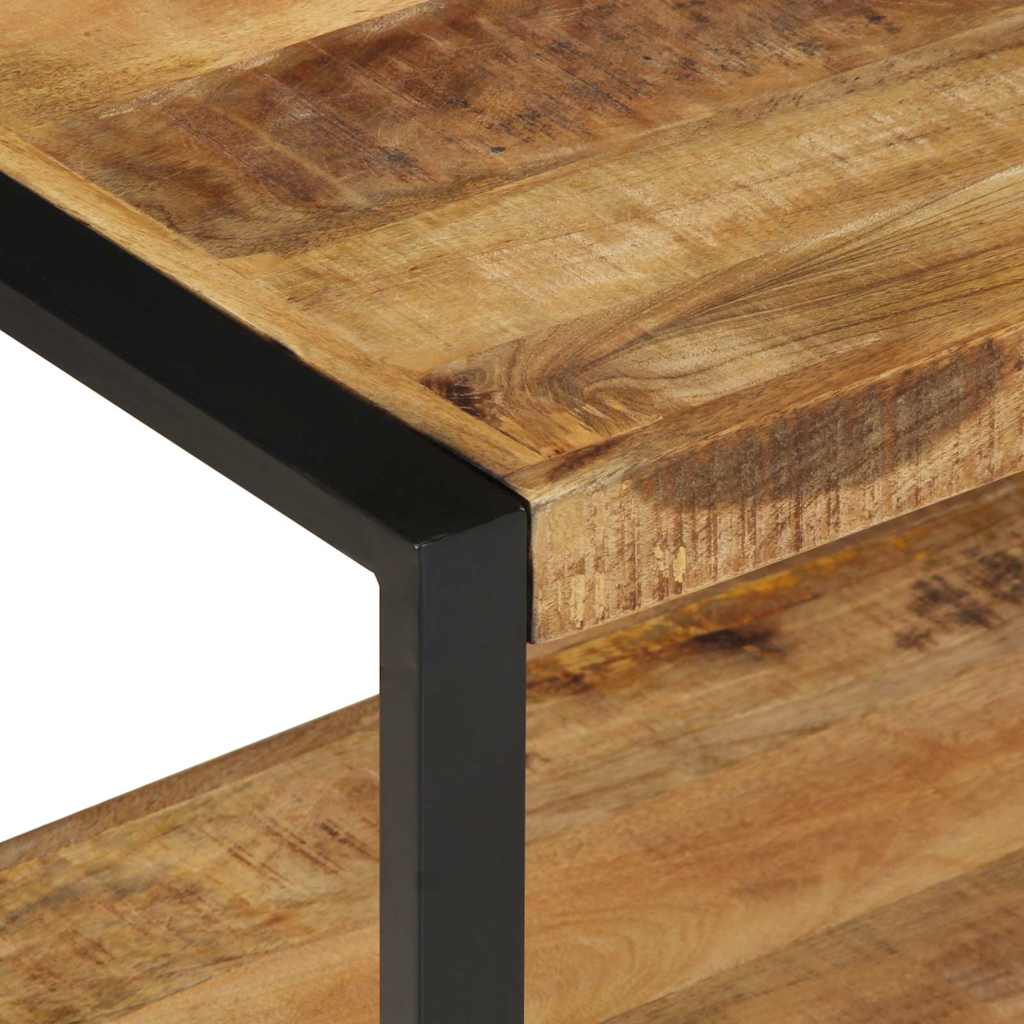 Porte-vêtements 80x40x190 cm bois de manguier massif brut - XIOS