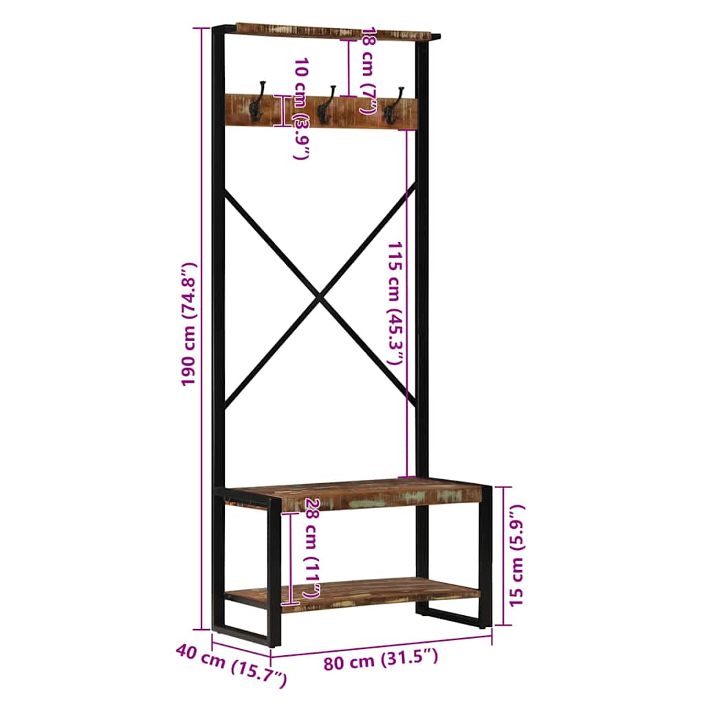 Porte-vêtements multicolore 80x40x190 cm - XIOS