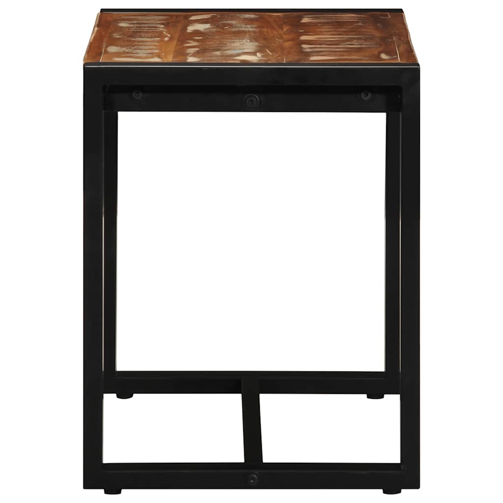 Banc multicolore 60x35x45 cm en bois massif recyclé - XIOS