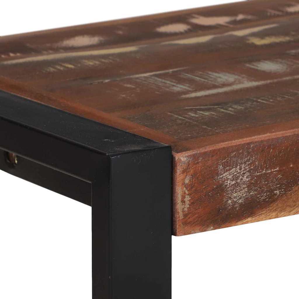 Banc Multicolore 100 x 35 x 45 cm Bois massif de récupération - XIOS