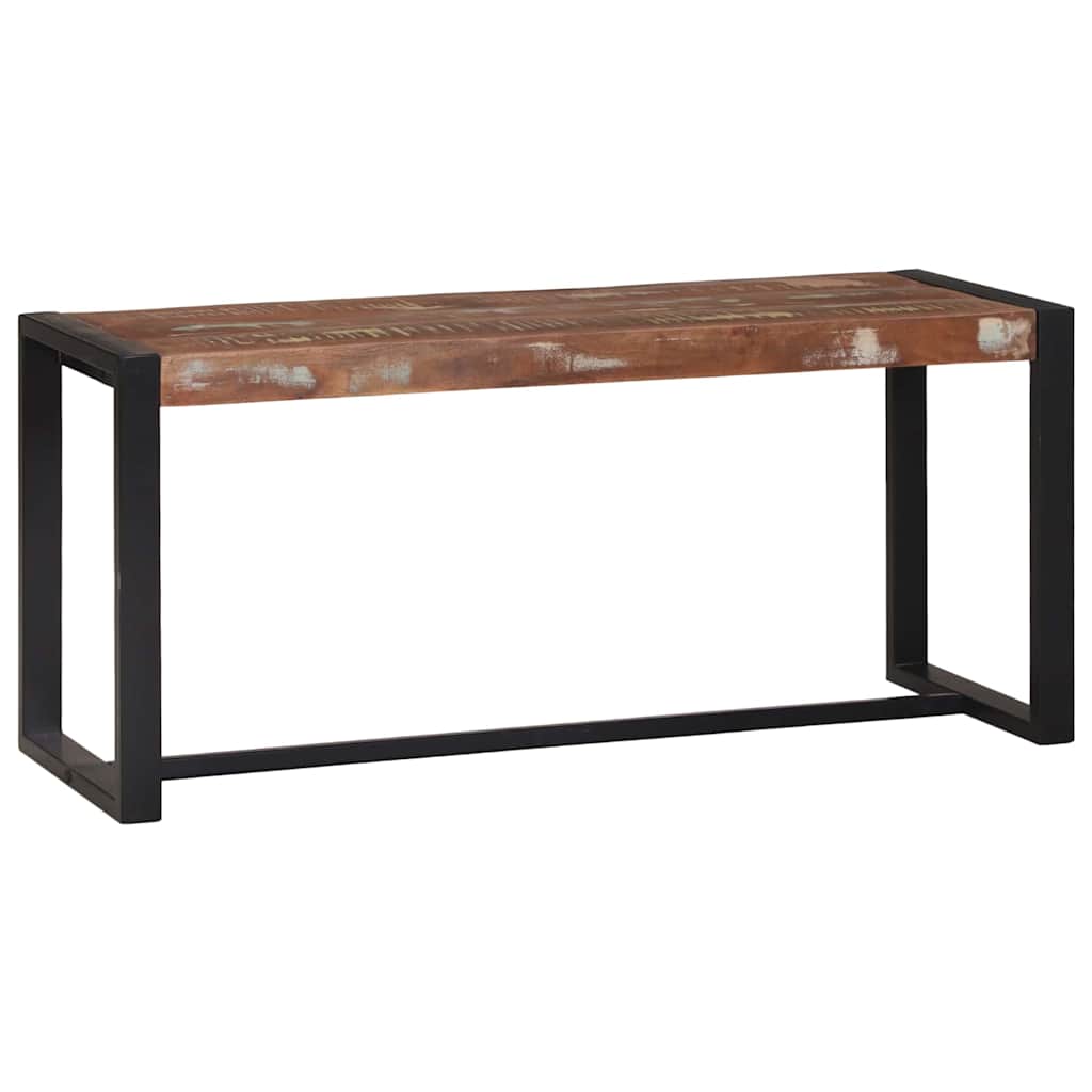 Banc Multicolore 100 x 35 x 45 cm Bois massif de récupération - XIOS