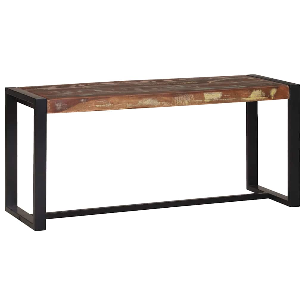 Banc Multicolore 100 x 35 x 45 cm Bois massif de récupération - XIOS