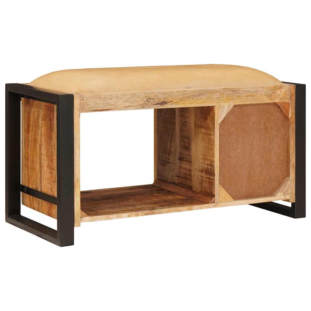 Banc de Rangement avec tiroir Marron Bois de manguier massif - XIOS
