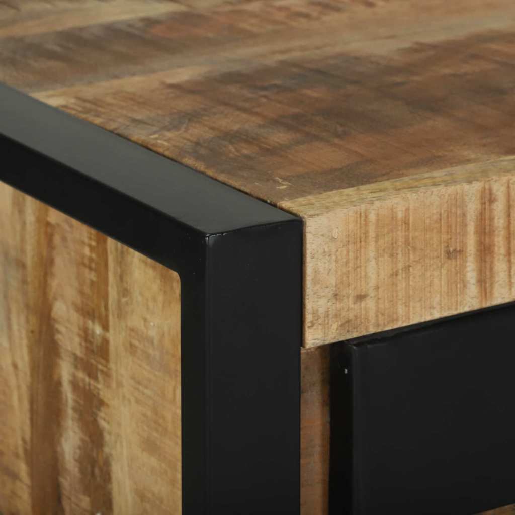 Table d'appoint avec tiroir Marron Bois de manguier brut massif - XIOS