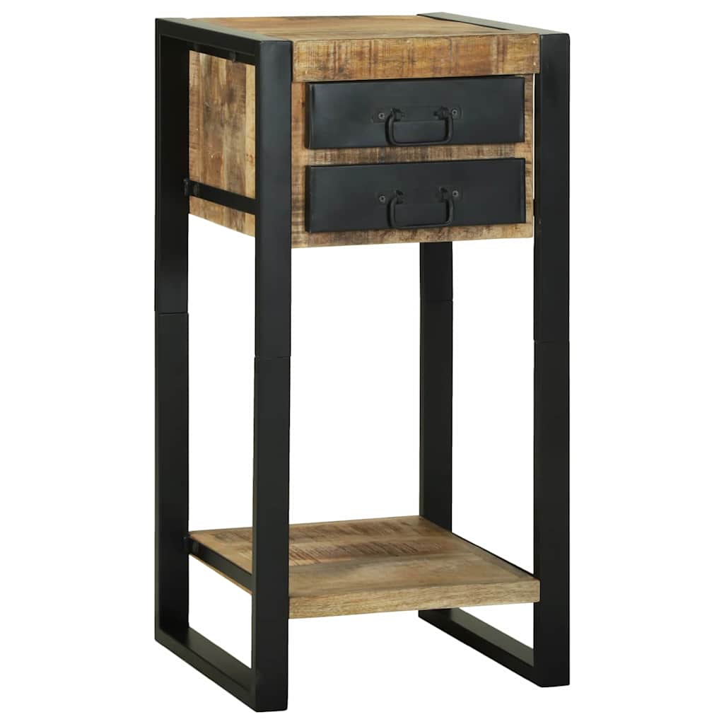 Table d'appoint avec tiroir Marron Bois de manguier brut massif - XIOS