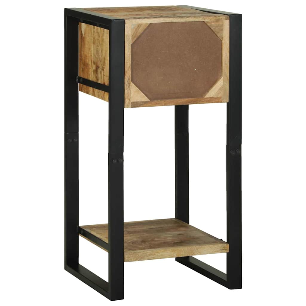 Table d'appoint avec tiroir Marron Bois de manguier brut massif - XIOS