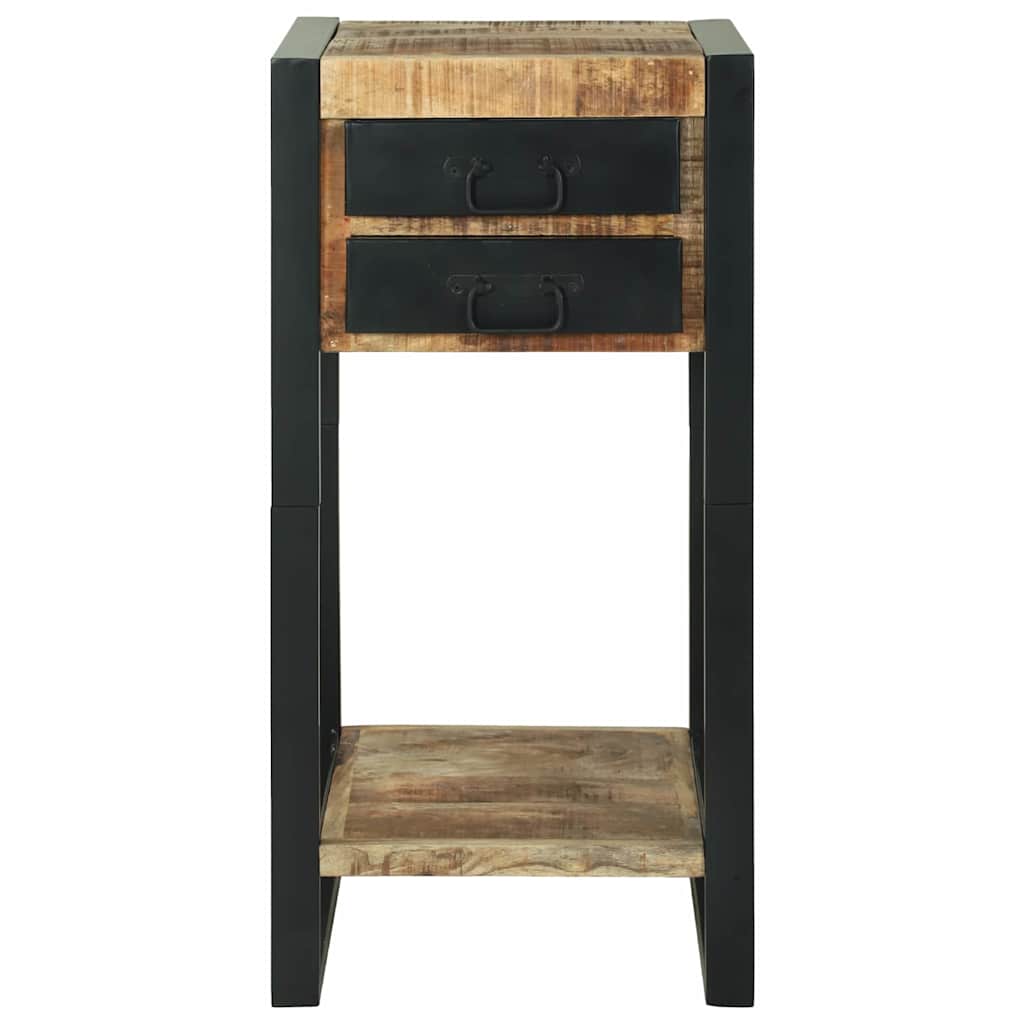 Table d'appoint avec tiroir Marron Bois de manguier brut massif - XIOS