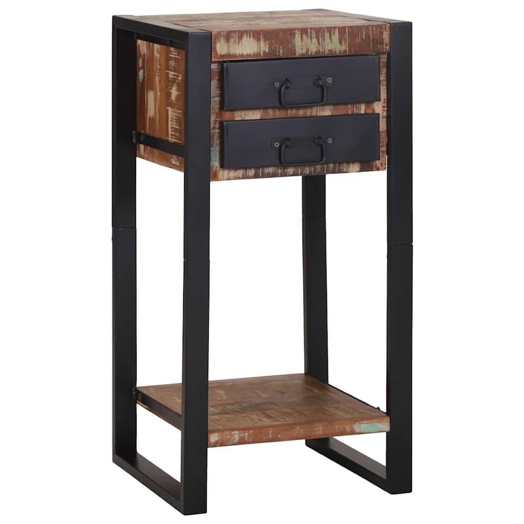 Table d'appoint avec tiroir Multicolore Bois récupéré massif - XIOS