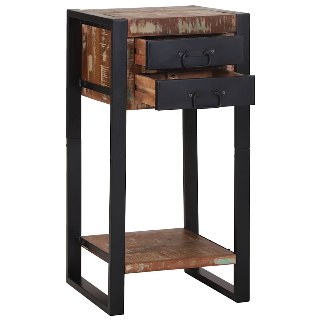 Table d'appoint avec tiroir Multicolore Bois récupéré massif - XIOS