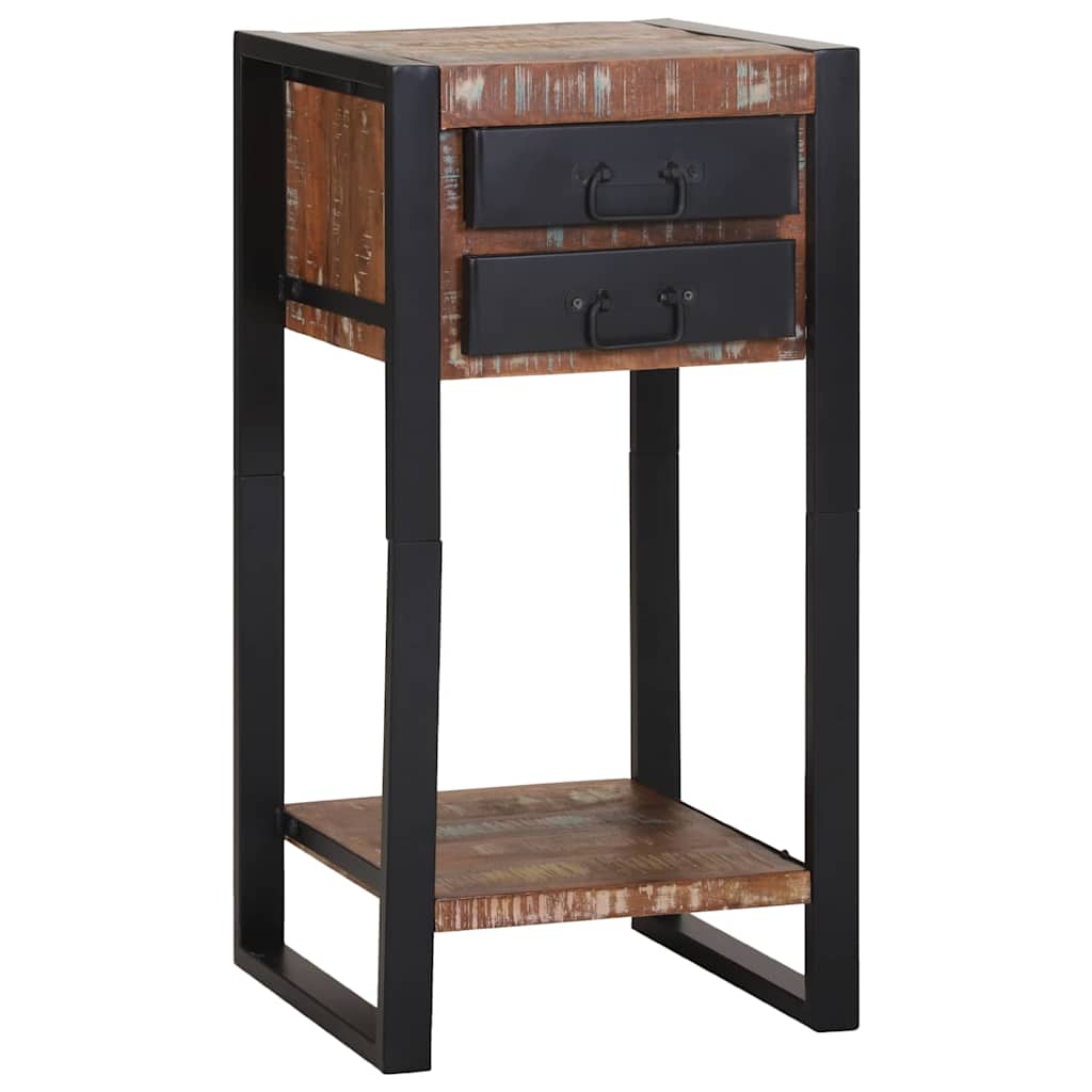 Table d'appoint avec tiroir Multicolore Bois récupéré massif - XIOS