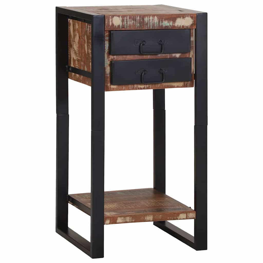 Table d'appoint avec tiroir Multicolore Bois récupéré massif - XIOS