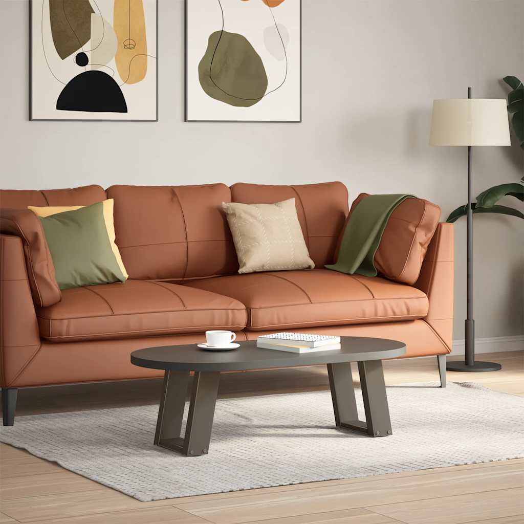 Pieds de table basse en U 2 pièces Acier naturel 30 x (30-31) cm Acier - XIOS