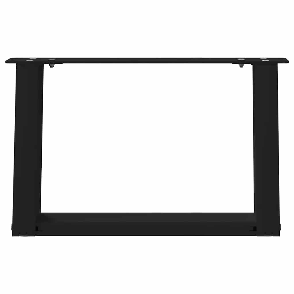 Pieds de table basse en U, 2 pièces, noir, 40 x (30-31) cm, acier - XIOS