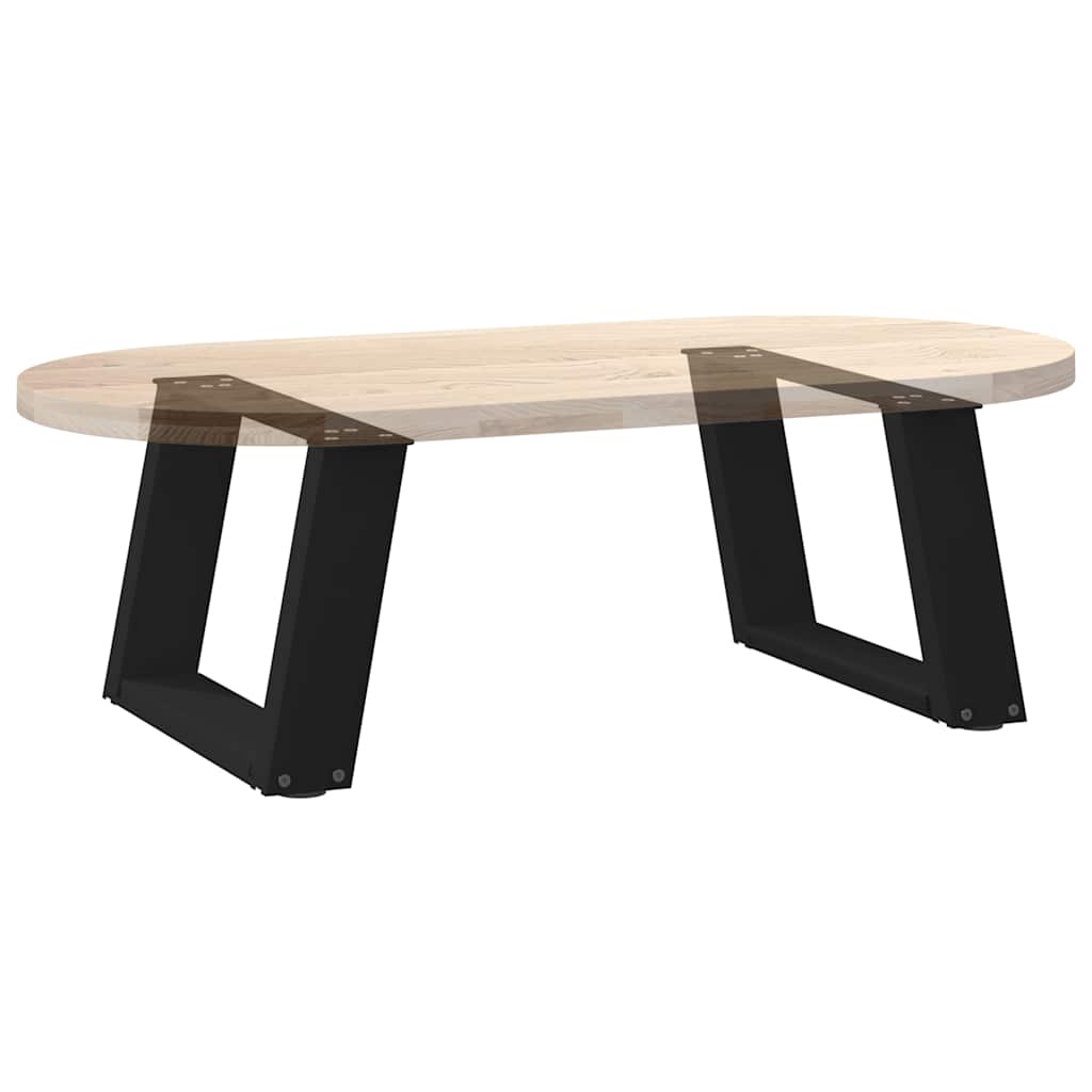 Pieds de table basse en U, 2 pièces, noir, 40 x (30-31) cm, acier - XIOS
