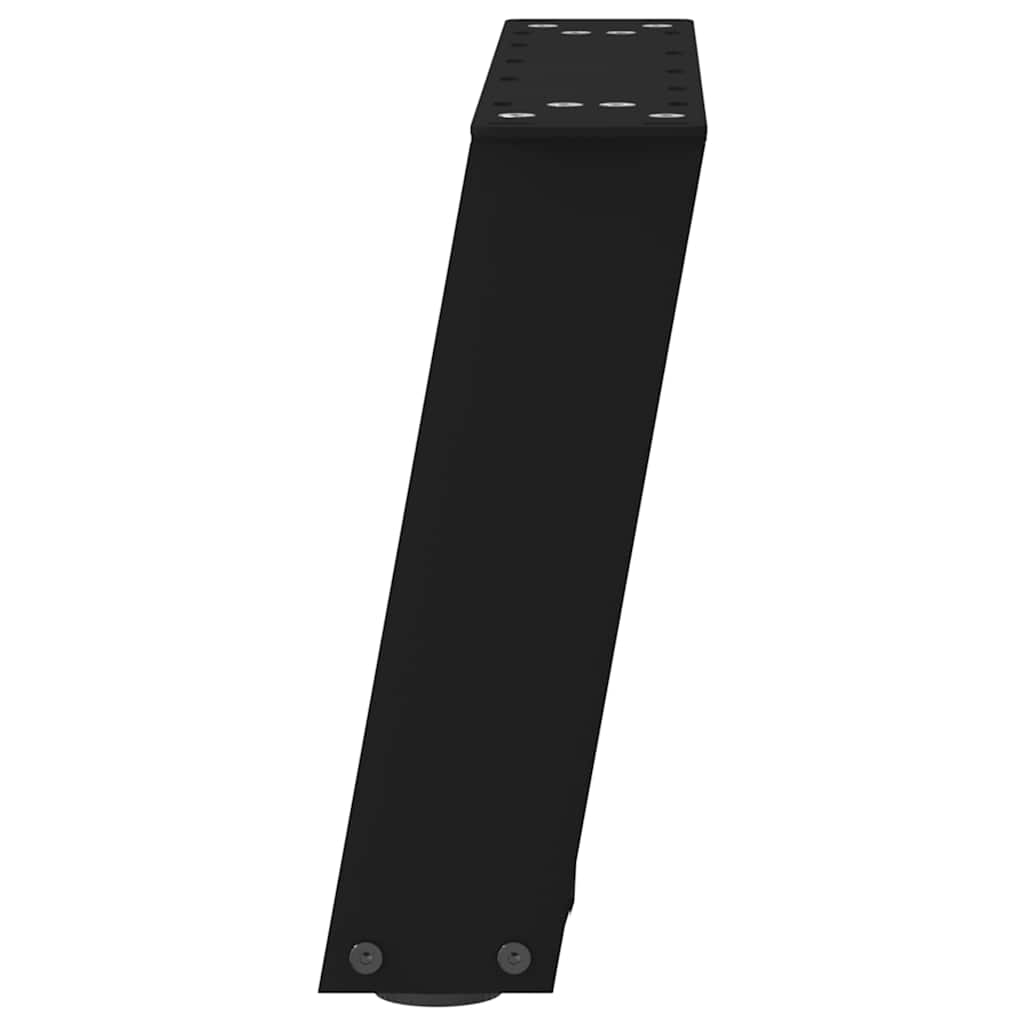 Pieds de table basse en U, 2 pièces, noir, 50 x (30-31) cm, acier - XIOS