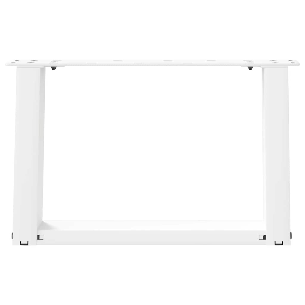 Pieds de table basse en U, 2 pièces, blanc, 50 x (30-31) cm, acier - XIOS