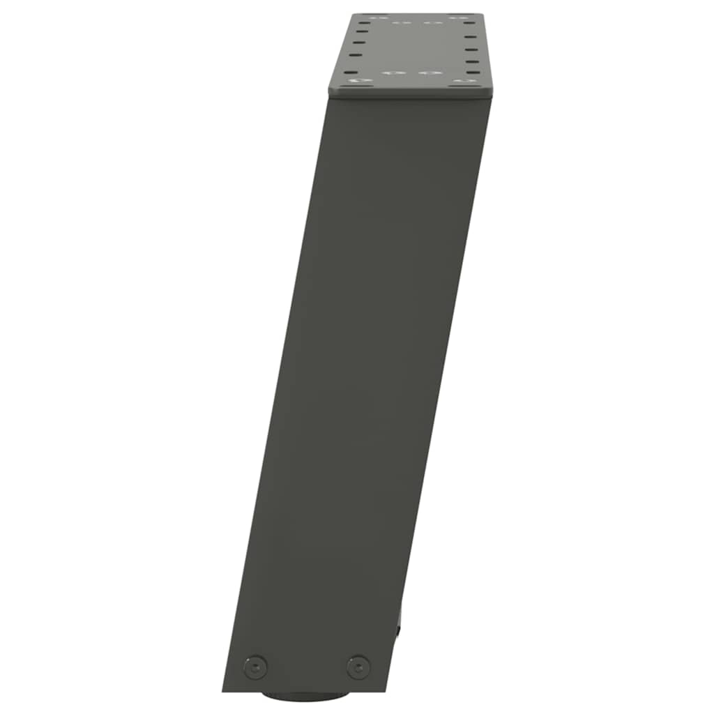 Pieds de table basse en U, 2 pièces, anthracite, 50 x (30-31) cm, acier - XIOS
