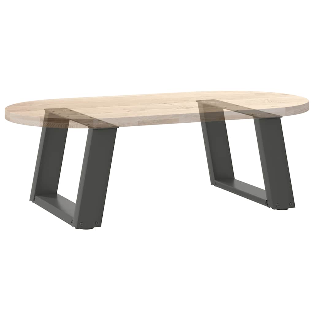 Pieds de table basse en U, 2 pièces, anthracite, 50 x (30-31) cm, acier - XIOS
