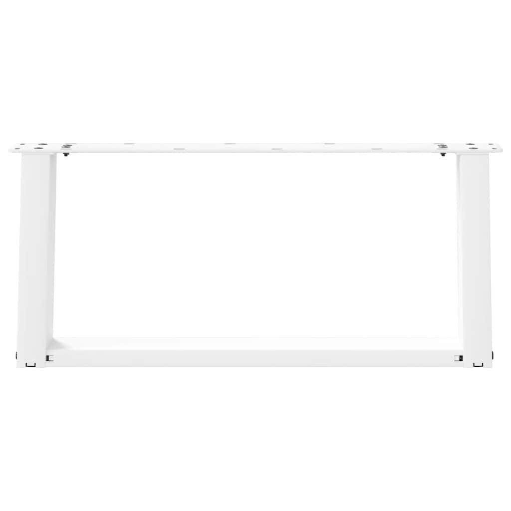 Pieds de table basse en U 2 pièces Blanc 60 x (30-31) cm Acier - XIOS