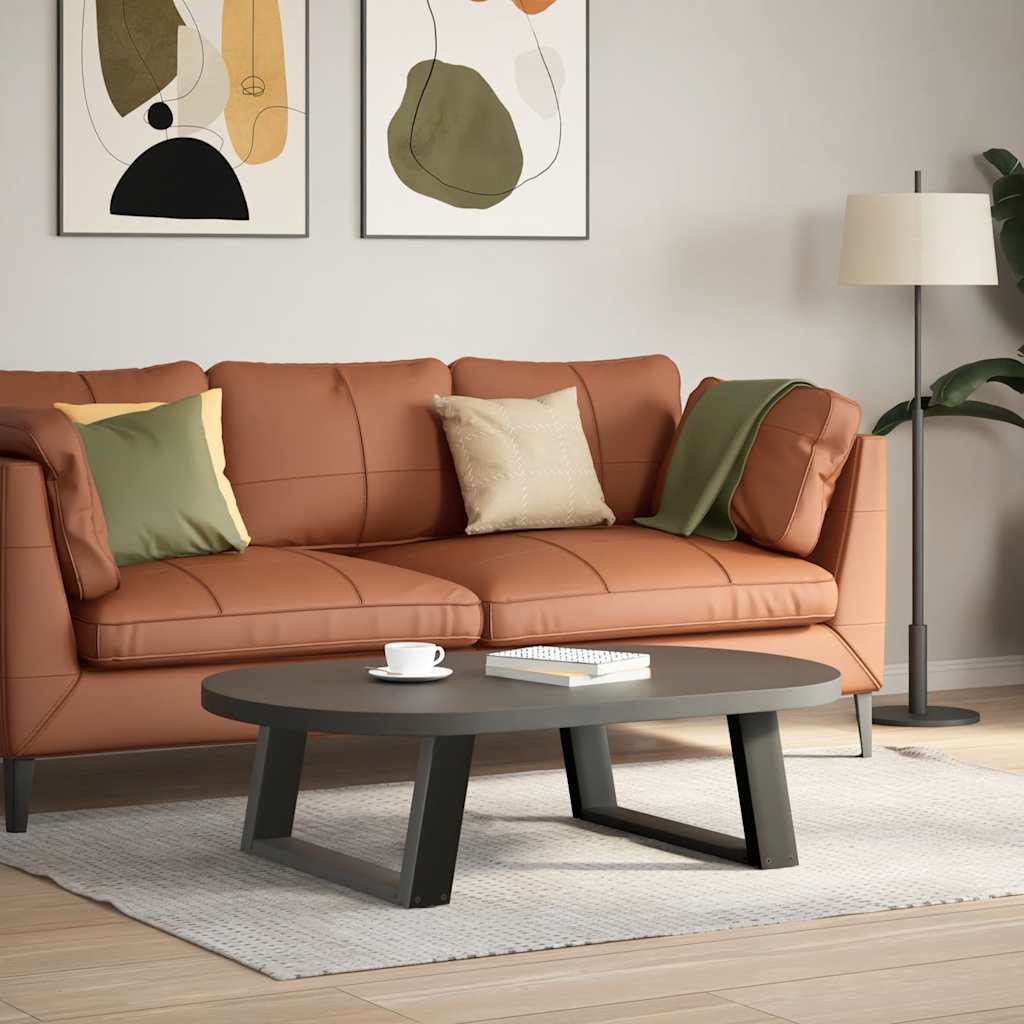 Pieds de table basse en U 2 pièces Anthracite 60 x (30-31) cm Acier - XIOS