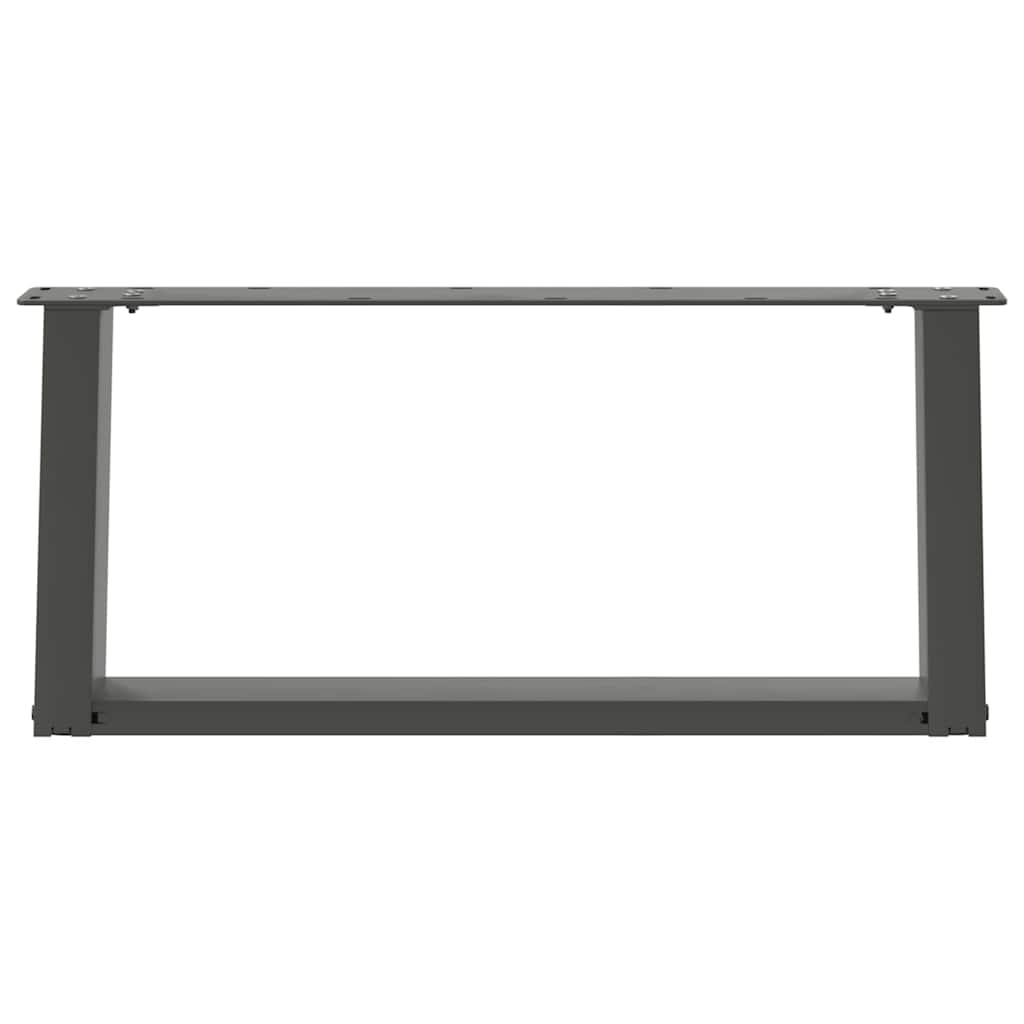Pieds de table basse en U 2 pièces Anthracite 60 x (30-31) cm Acier - XIOS
