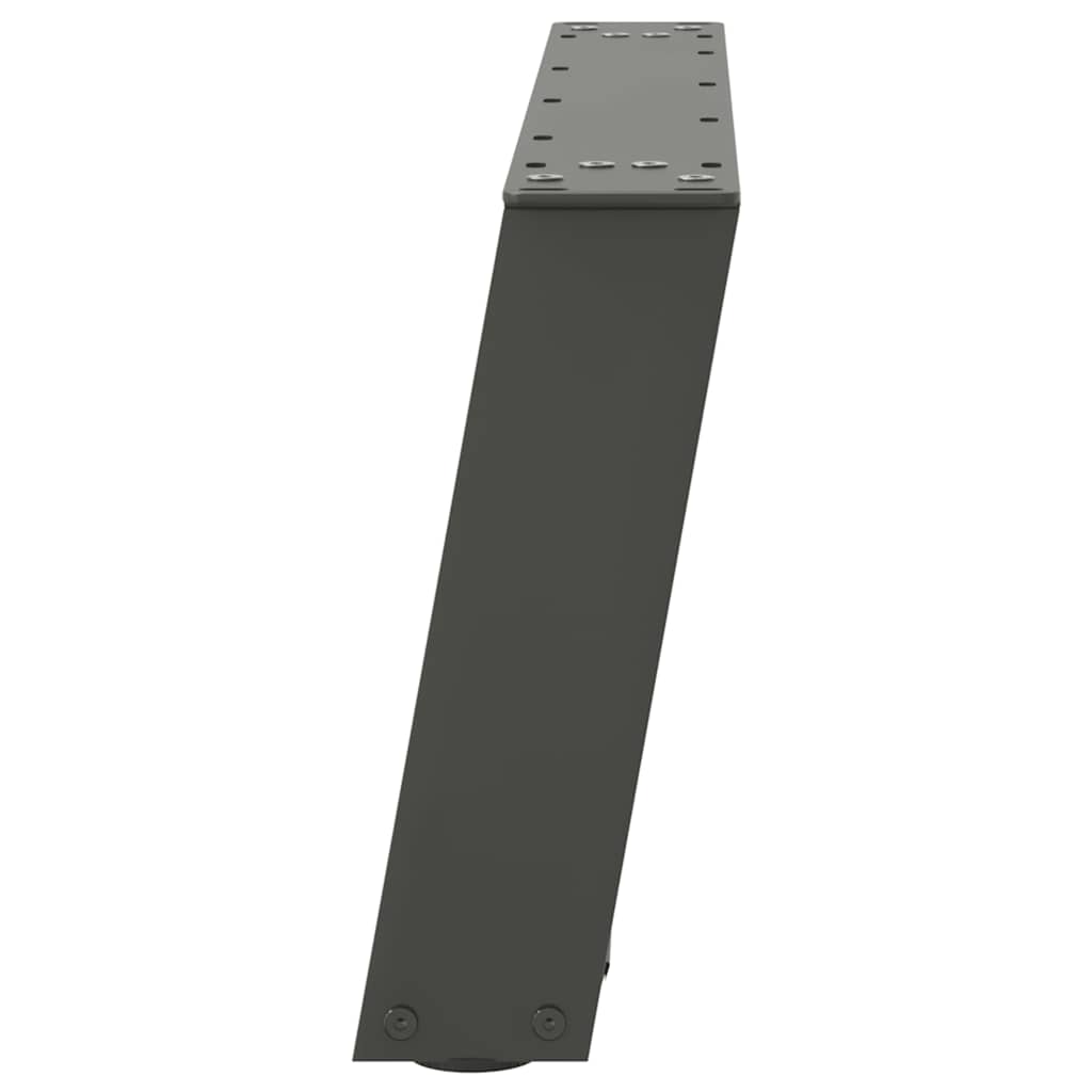 Pieds de table basse en U 2 pièces Anthracite 60 x (30-31) cm Acier - XIOS