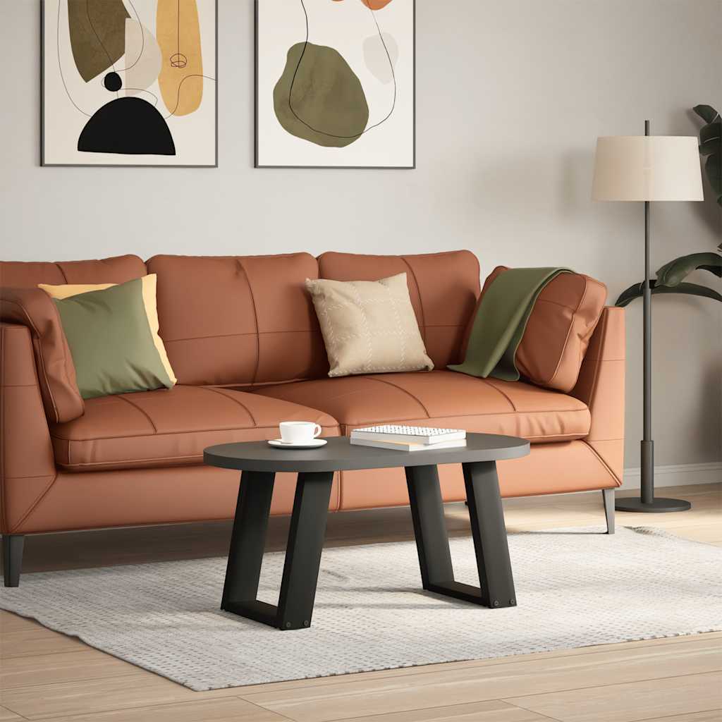 Pieds de table basse en U 2 pièces Noir 28 x (42-43) cm Acier - XIOS