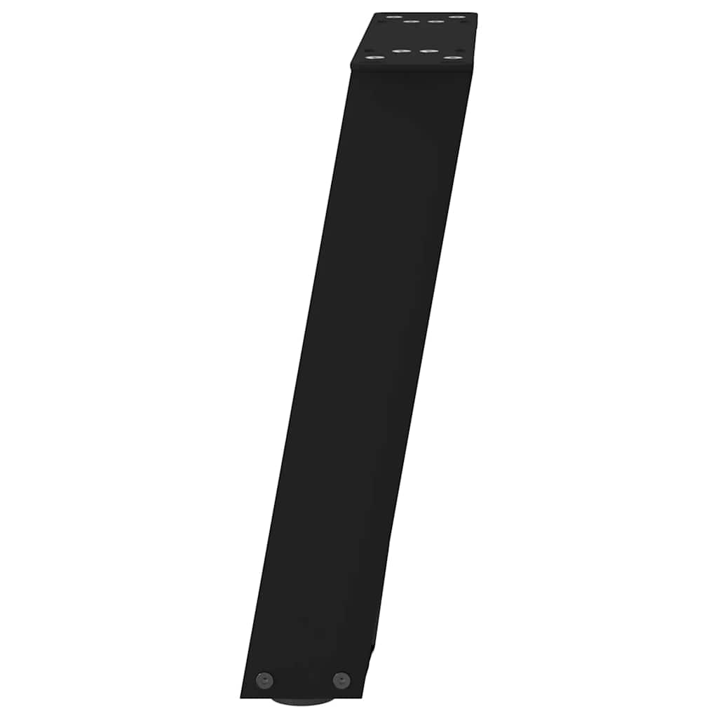Pieds de table basse en U 2 pièces Noir 28 x (42-43) cm Acier - XIOS