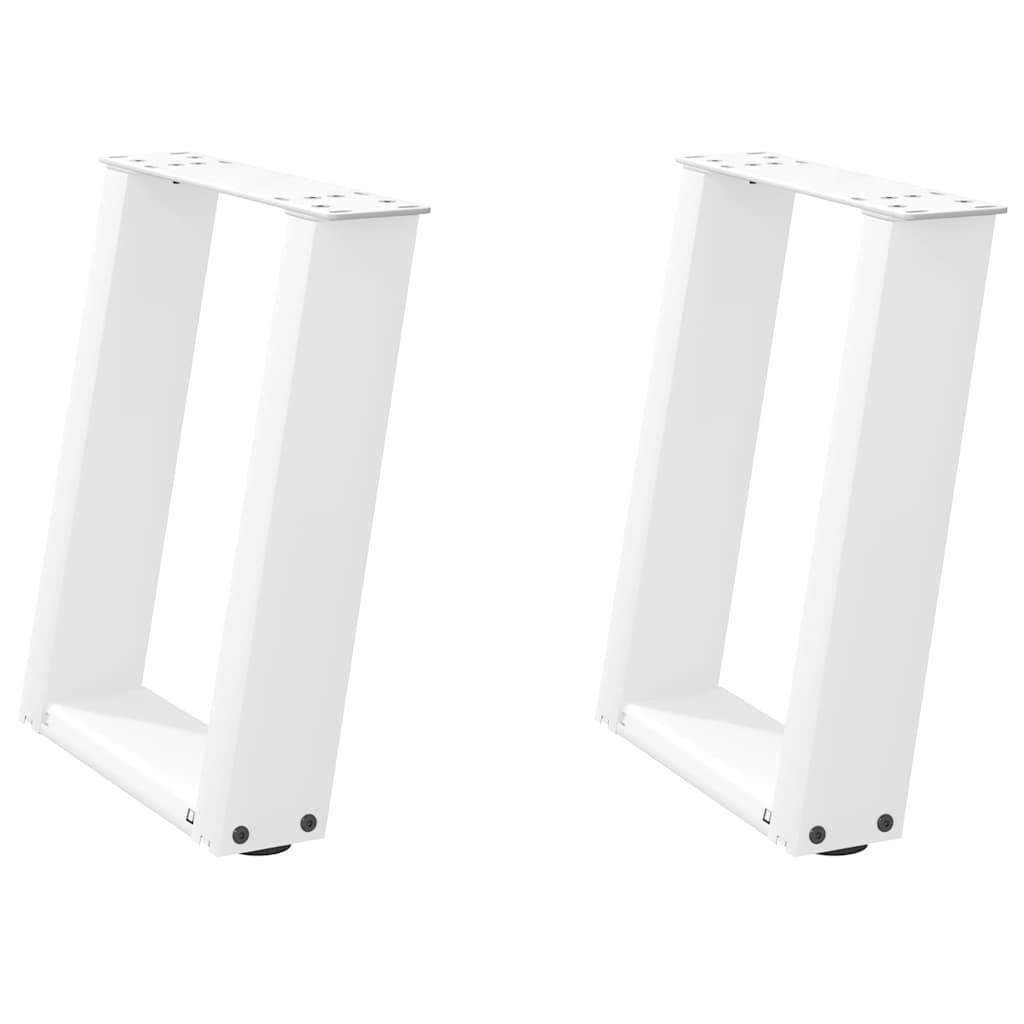 Pieds de table basse en U 2 pièces Blanc 28 x (42-43) cm Acier - XIOS