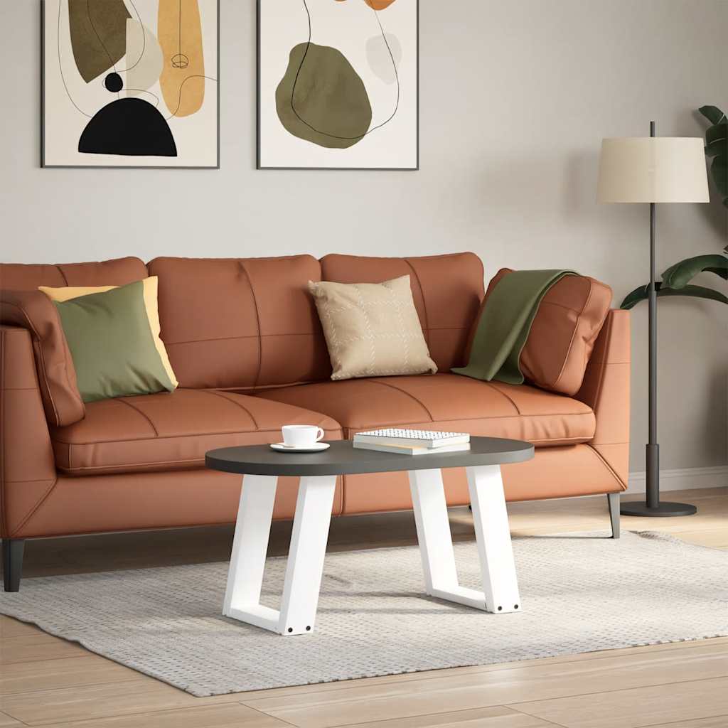 Pieds de table basse en U 2 pièces Blanc 28 x (42-43) cm Acier - XIOS