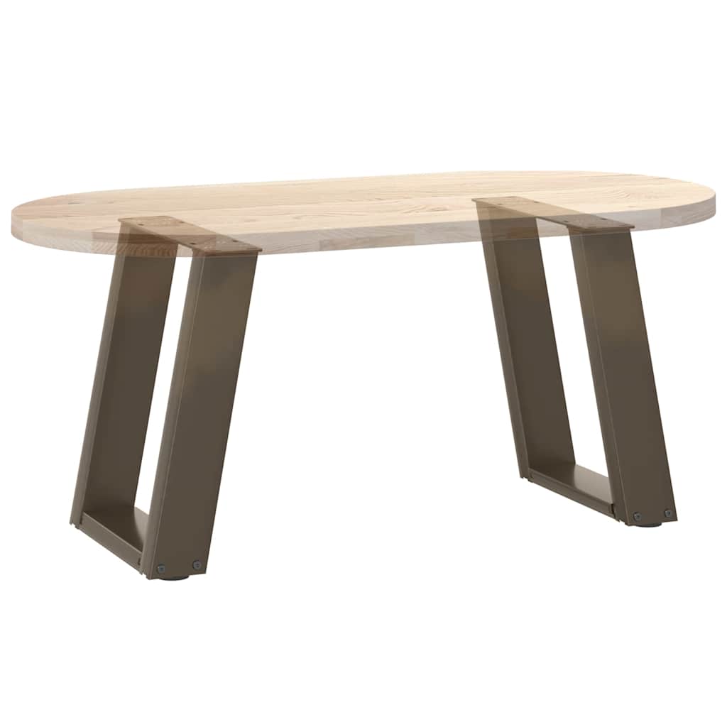Pieds de table basse en U 2 pièces Acier naturel 28 x (42-43) cm Acier - XIOS
