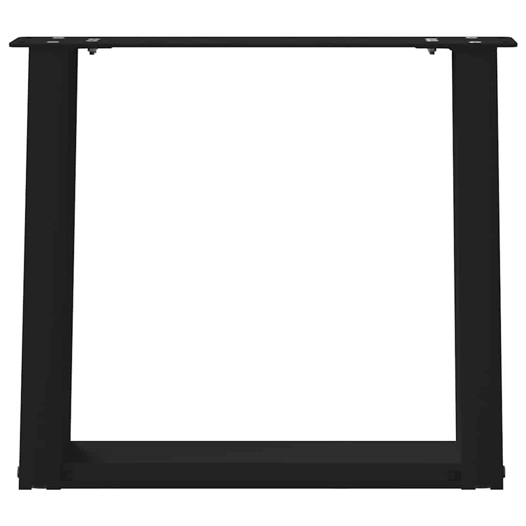 Pieds de table basse en U, 2 pièces, noir, 50 x (42-43) cm, acier - XIOS