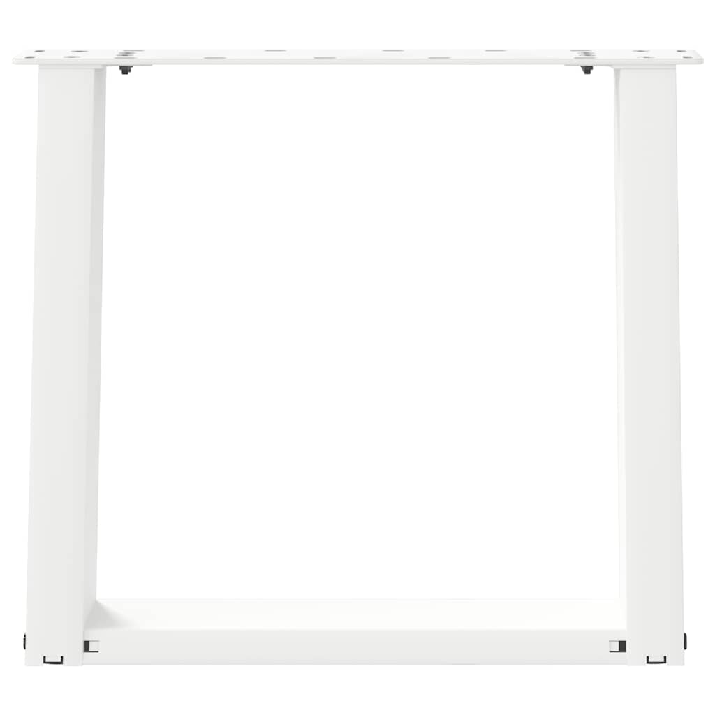 Pieds de table basse forme de U 2 pcs blanc 50x(42-43) cm acier Pieds de table vidaXL