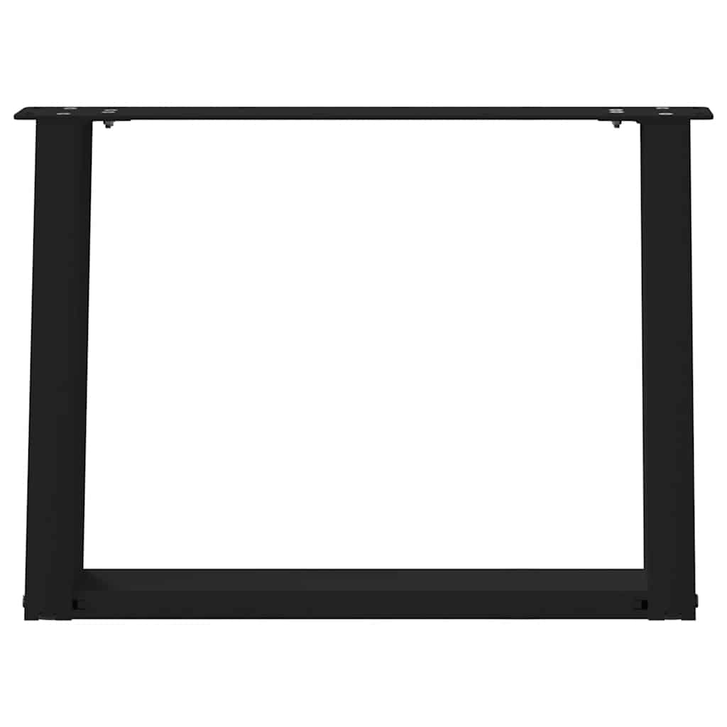 Pieds de table basse en U, 2 pièces, noir, 60 x (42-43) cm, acier - XIOS